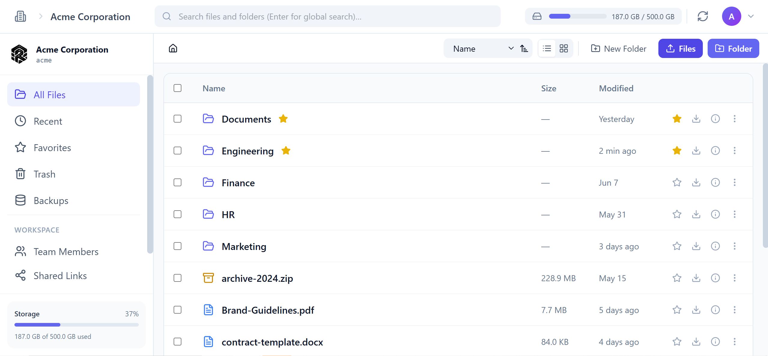 Roqvault interface